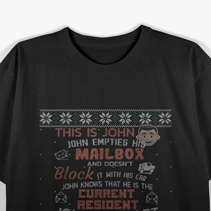 Funny Mail Carrier Postal Worker Ugly Christmas T-Shirt