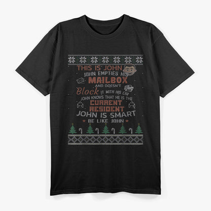 Funny Mail Carrier Postal Worker Ugly Christmas T-Shirt