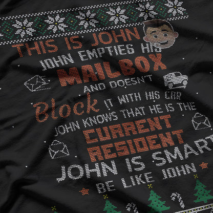 Funny Mail Carrier Postal Worker Ugly Christmas T-Shirt