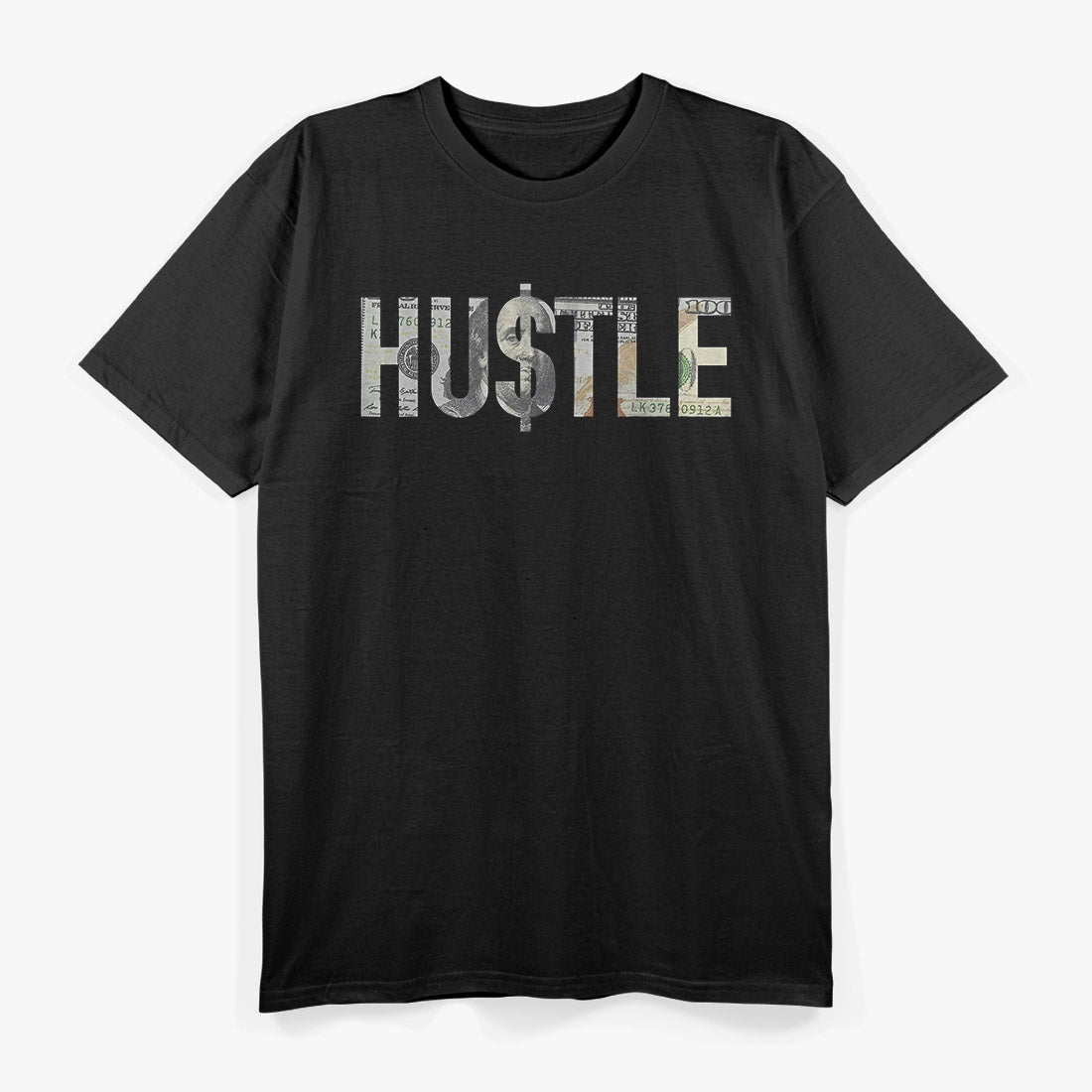 Hustle Hard Graphic – 100 Dollar Bill Ambition Rise & Grind T-Shirt