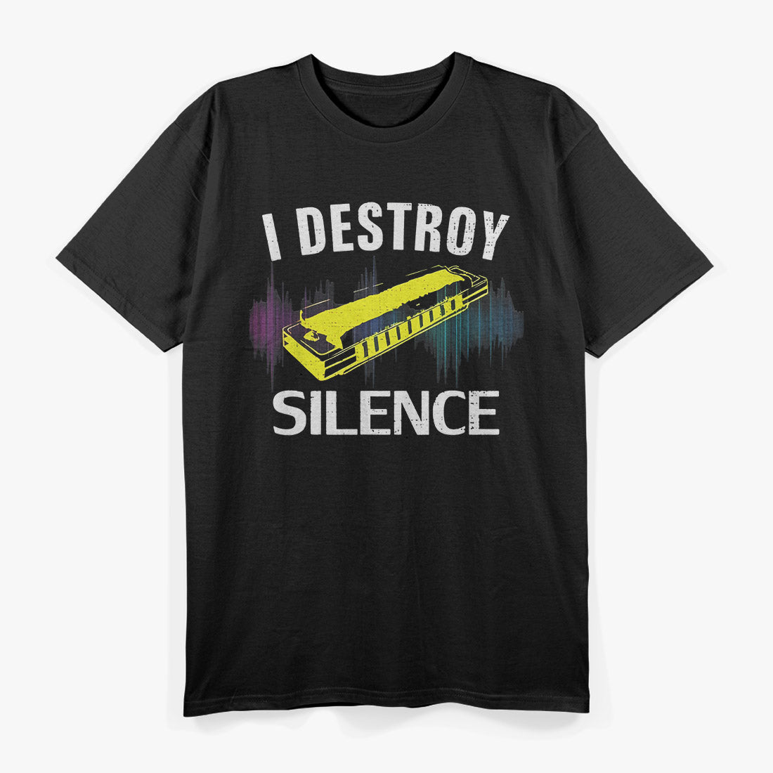I Destroy Silence Harmonica Funny Orchestra T-Shirt