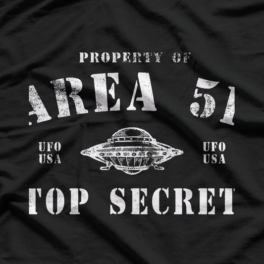 Property Of Area 51 Top Secret UFO Alien T-Shirt