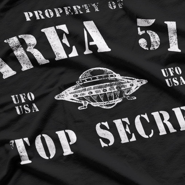 Property Of Area 51 Top Secret UFO Alien T-Shirt