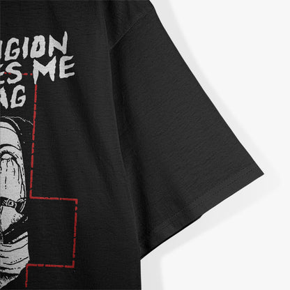 Religion Makes Me Gag Bad Nun Unholy Dark Humor T-Shirt