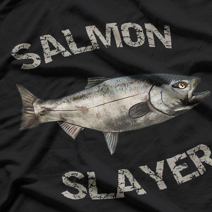 Playful Salmon Fishing Joke Retro Style T-Shirt
