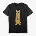 Cat Playing The Clarinet Cute Musical Kitty T-Shirt