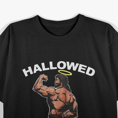 Blessed and Buff Gains Funny Swole Jesus T-Shirt