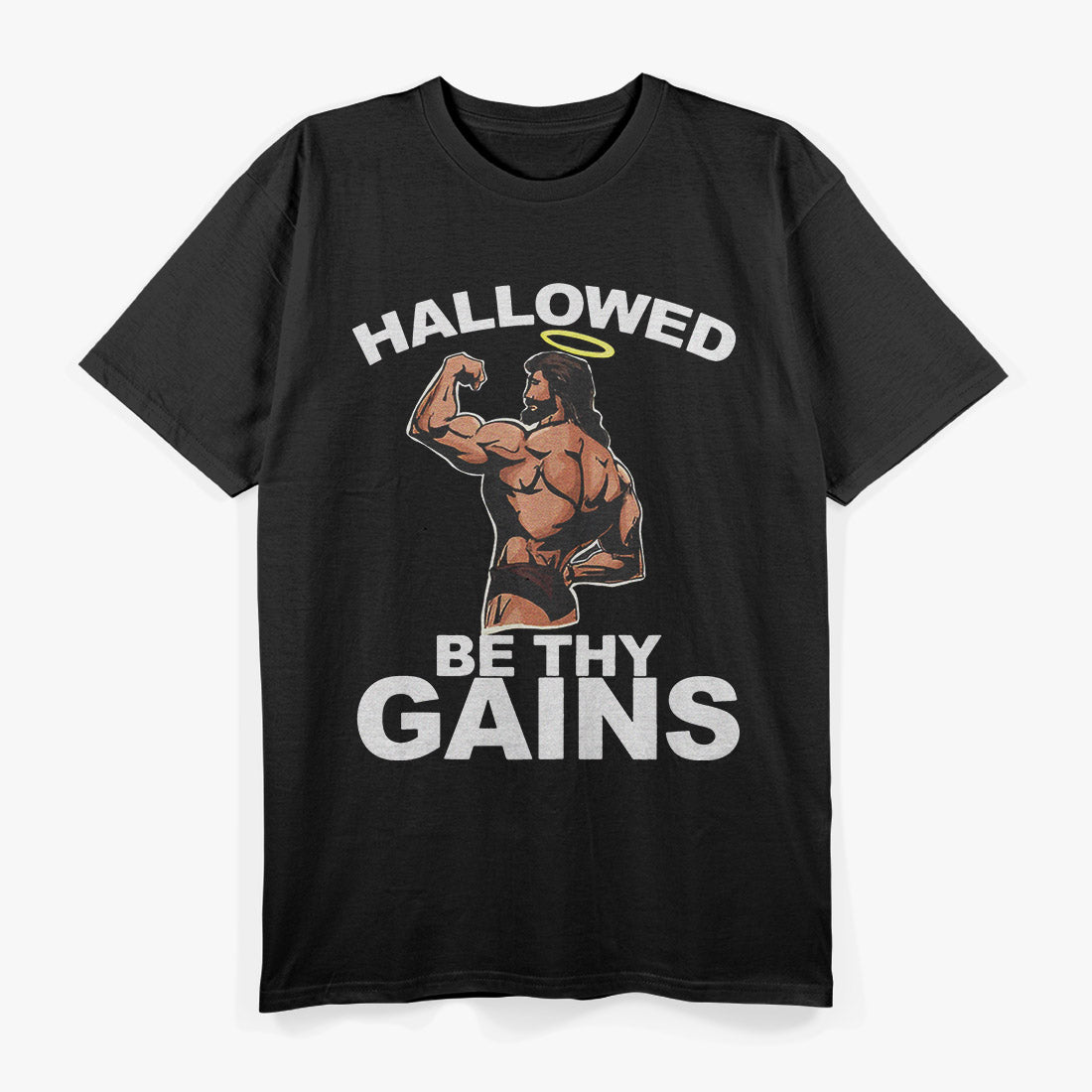 Blessed and Buff Gains Funny Swole Jesus T-Shirt