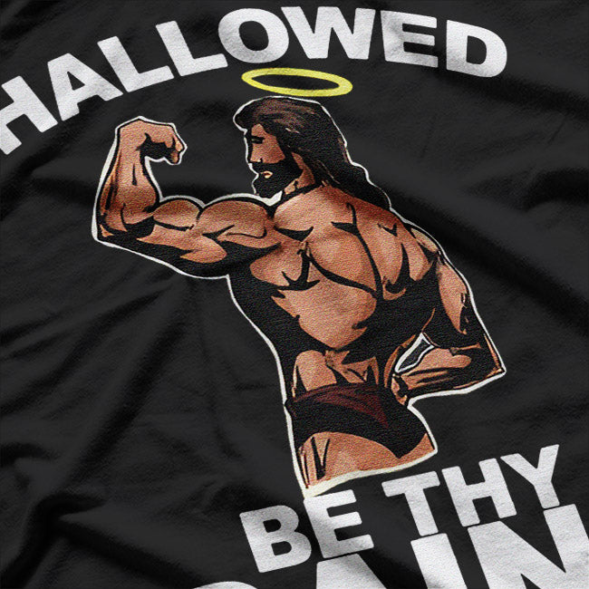 Blessed and Buff Gains Funny Swole Jesus T-Shirt