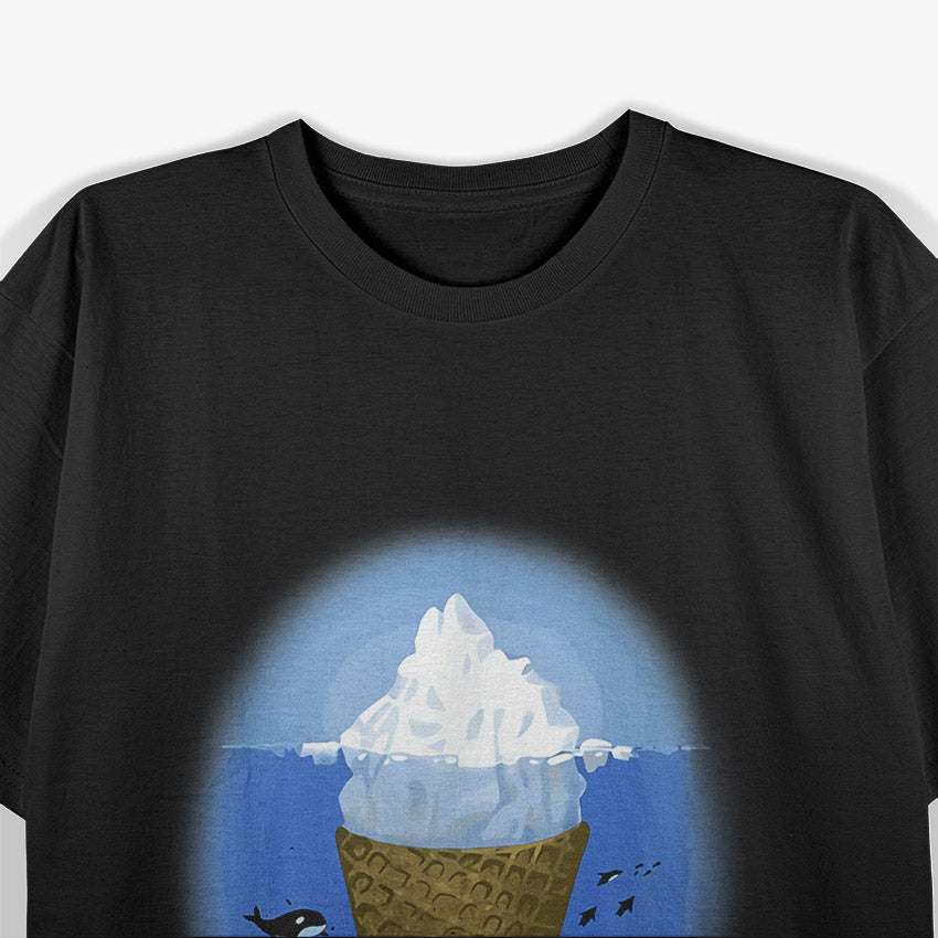 Ice Cream Cone Iceberg Whale - A Cool and Whimsical T-Shirt