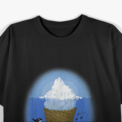 Ice Cream Cone Iceberg Whale - A Cool and Whimsical T-Shirt