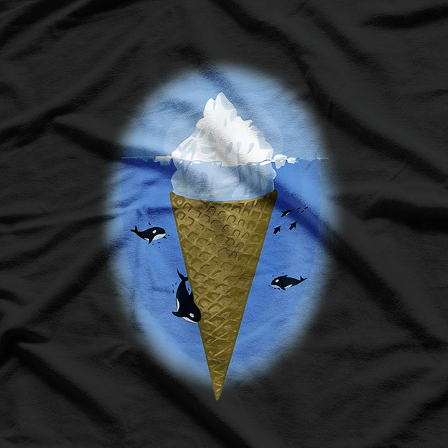 Ice Cream Cone Iceberg Whale - A Cool and Whimsical T-Shirt