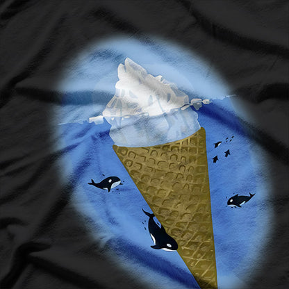 Ice Cream Cone Iceberg Whale - A Cool and Whimsical T-Shirt