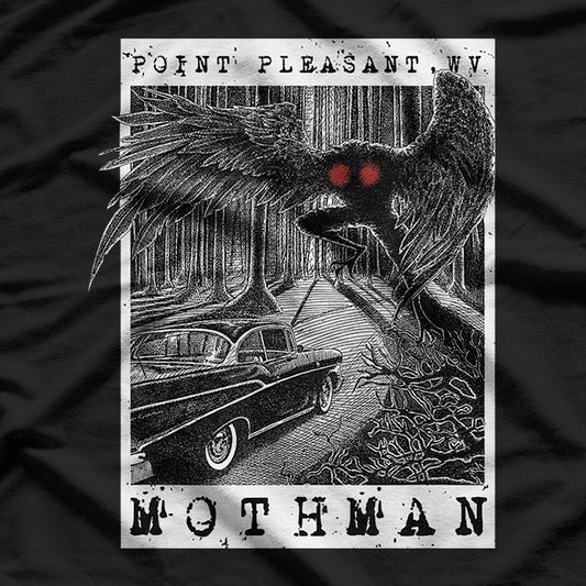 Mothman Encounter 1966: Point Pleasant Cryptid Legend T-Shirt