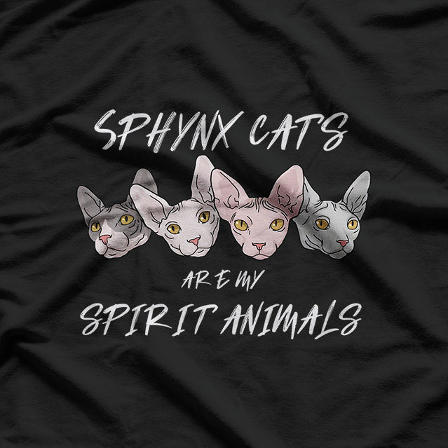 Sphynx Cat Spirit Animal - Funny Sphynx Cat Lover T-Shirt