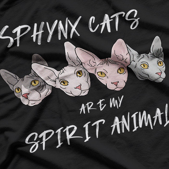 Sphynx Cat Spirit Animal - Funny Sphynx Cat Lover T-Shirt