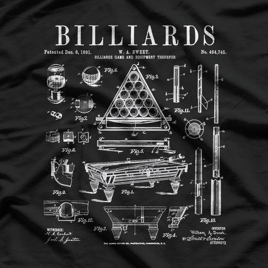 Billiards Table: Classic Pool Hall Vibes T-Shirt