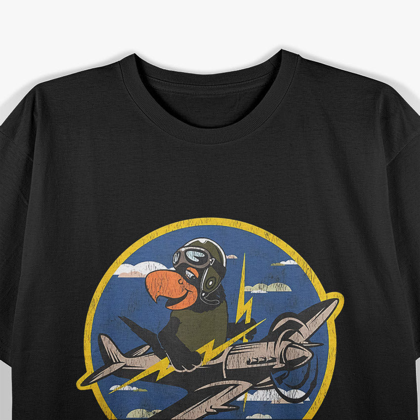 WWII Vintage Patch: Fighter Pilot War Veteran T-Shirt