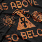 Egyptian Sacred Geometry - As Above, So Below T-Shirt