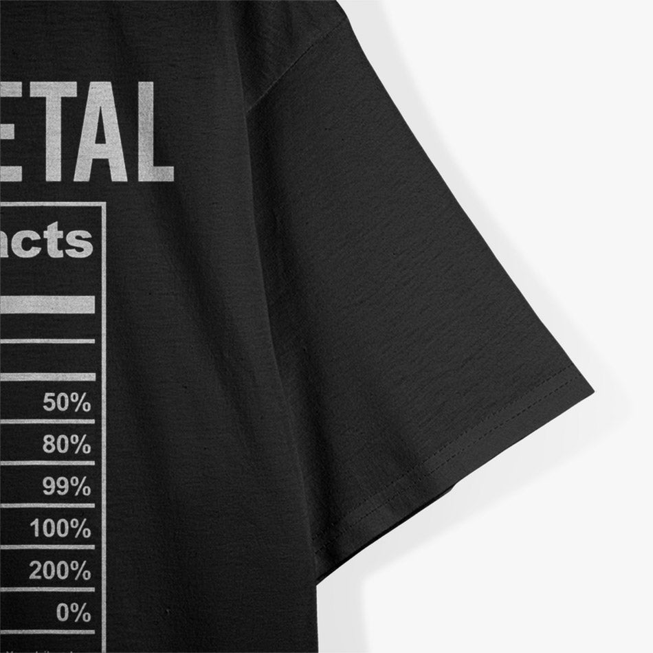 Brutal Death Metal Nutrition Facts Funny Concert Band Fan T-Shirt