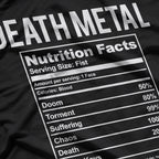 Brutal Death Metal Nutrition Facts Funny Concert Band Fan T-Shirt