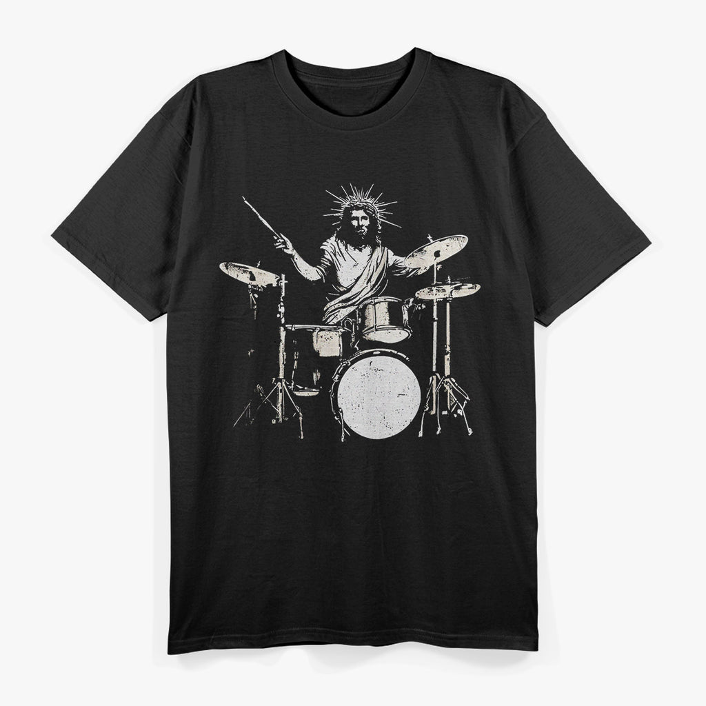 Jesus Christ Drummer: Faith and Rhythm T-Shirt