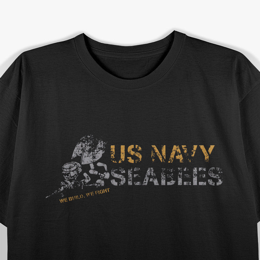 US Navy Seabees Cool Military Veteran Patriotic T-Shirt