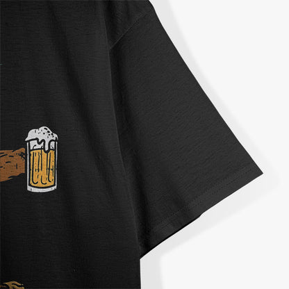 German Bigfoot Sasquatch - Oktoberfest Beer & Lederhose T-Shirt