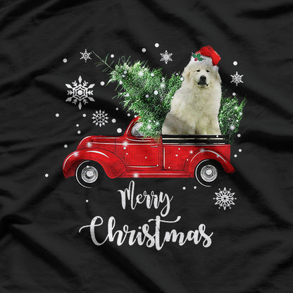 Great Pyrenees Christmas Red Truck Pajama T-Shirt