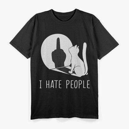 I Don’t Like People Cat Humor for Introverts Design T-Shirt