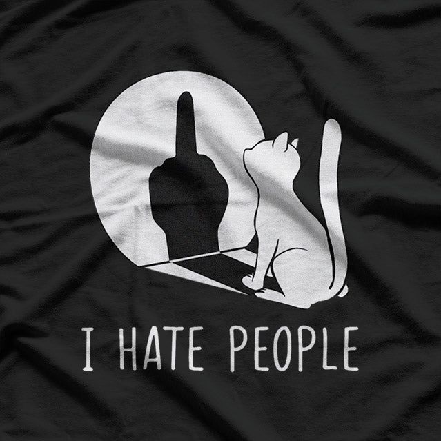 I Don’t Like People Cat Humor for Introverts Design T-Shirt