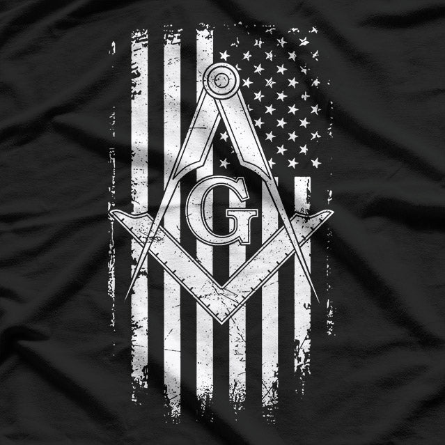 Freemason Square & Compass Masonic Brotherhood Symbol T-Shirt