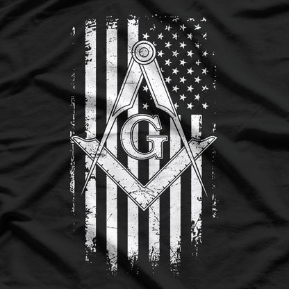 Freemason Square & Compass Masonic Brotherhood Symbol T-Shirt