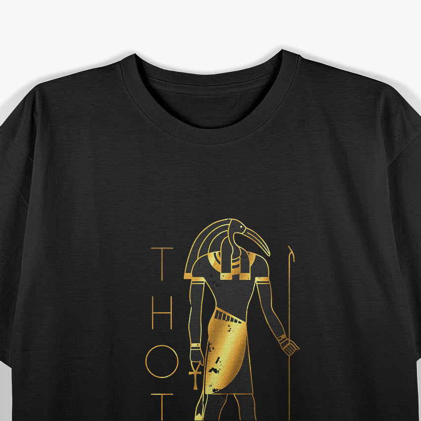 Thoth - Black and Gold Egyptian God of Wisdom T-Shirt