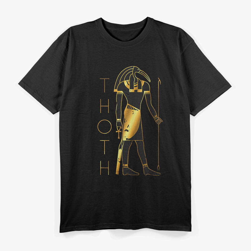 Thoth - Black and Gold Egyptian God of Wisdom T-Shirt