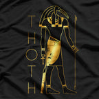 Thoth - Black and Gold Egyptian God of Wisdom T-Shirt