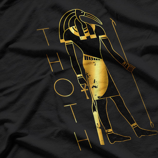 Thoth - Black and Gold Egyptian God of Wisdom T-Shirt