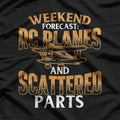 Weekend Forecast RC Planes Funny Remote Control Pilot T-Shirt
