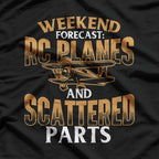 Weekend Forecast RC Planes Funny Remote Control Pilot T-Shirt