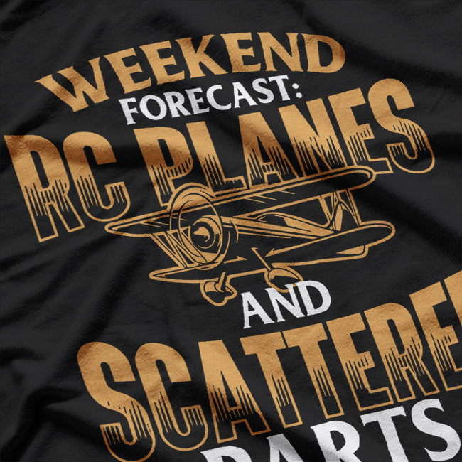 Weekend Forecast RC Planes Funny Remote Control Pilot T-Shirt