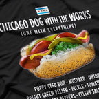 Chicago Style Hot Dog – Mustard Relish Pickles Deep Dish Food T-Shirt