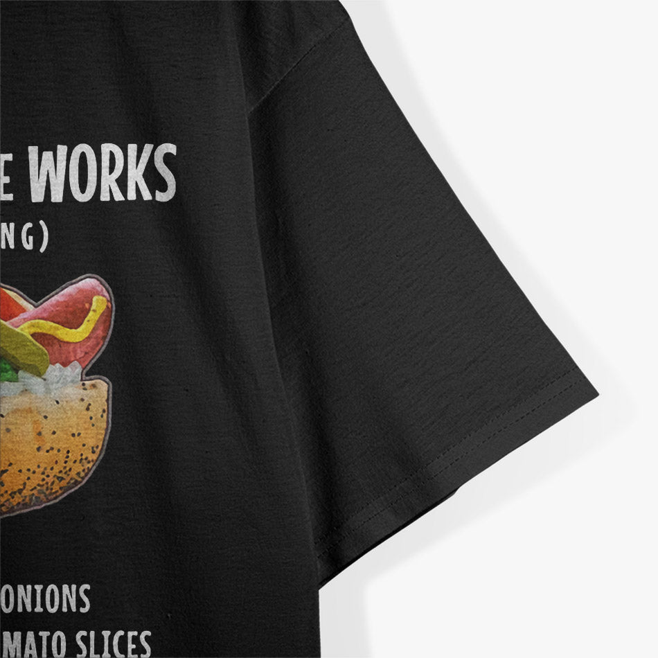 Chicago Style Hot Dog – Mustard Relish Pickles Deep Dish Food T-Shirt