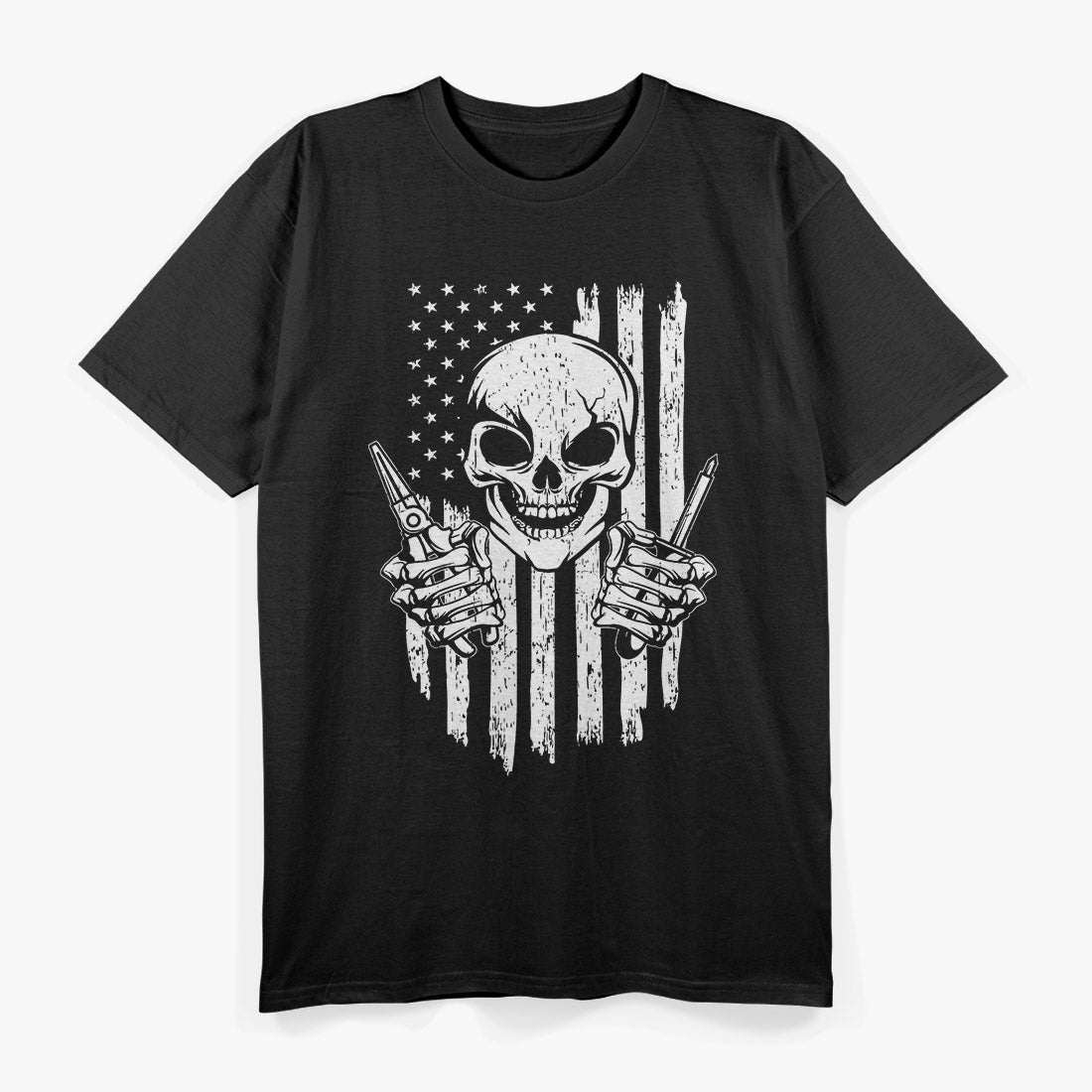 Electrician Skull: High Voltage Power T-Shirt