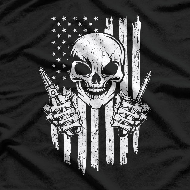 Electrician Skull: High Voltage Power T-Shirt