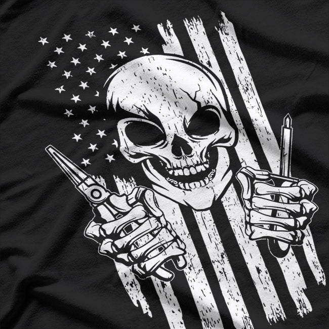 Electrician Skull: High Voltage Power T-Shirt