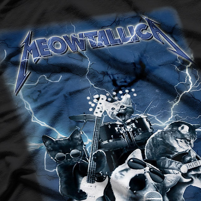Meowtallica Funny Vaporwave Cat Metal Music Animal Lover T-Shirt