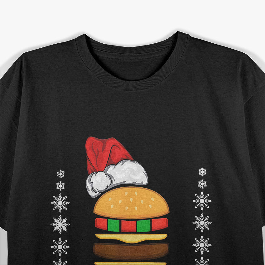 Happy Holidays with Cheese - Christmas Cheeseburger T-Shirt