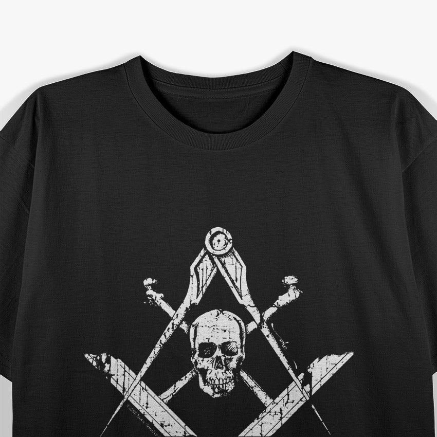 Memento Mori Skull & Bones Freemason Gothic Occult Art T-Shirt