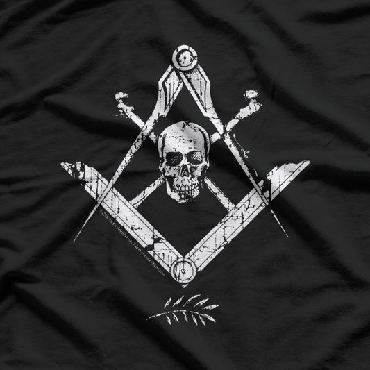 Memento Mori Skull & Bones Freemason Gothic Occult Art T-Shirt