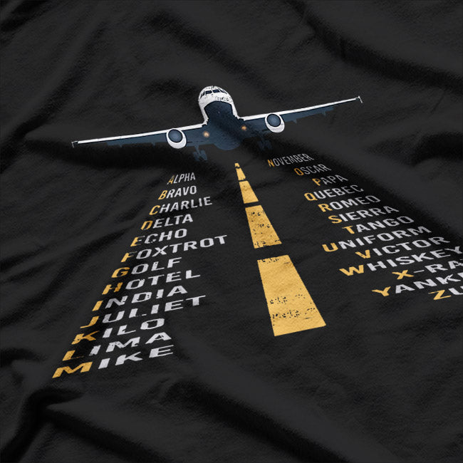 Phonetic Alphabet – Military NATO Aviation Pilot T-Shirt